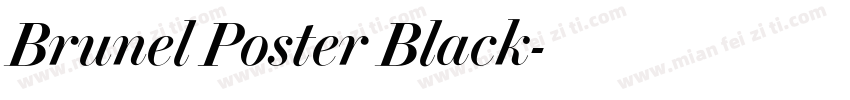 Brunel Poster Black字体转换